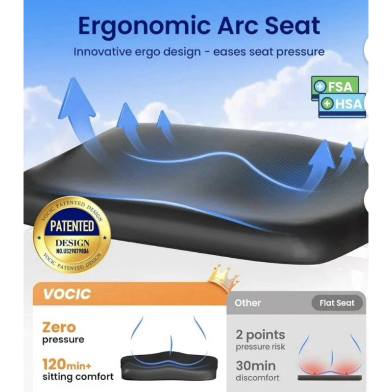 VOCIC Foldable Rollator Walker Seniors Padded Seat Backrest 8" Wheel