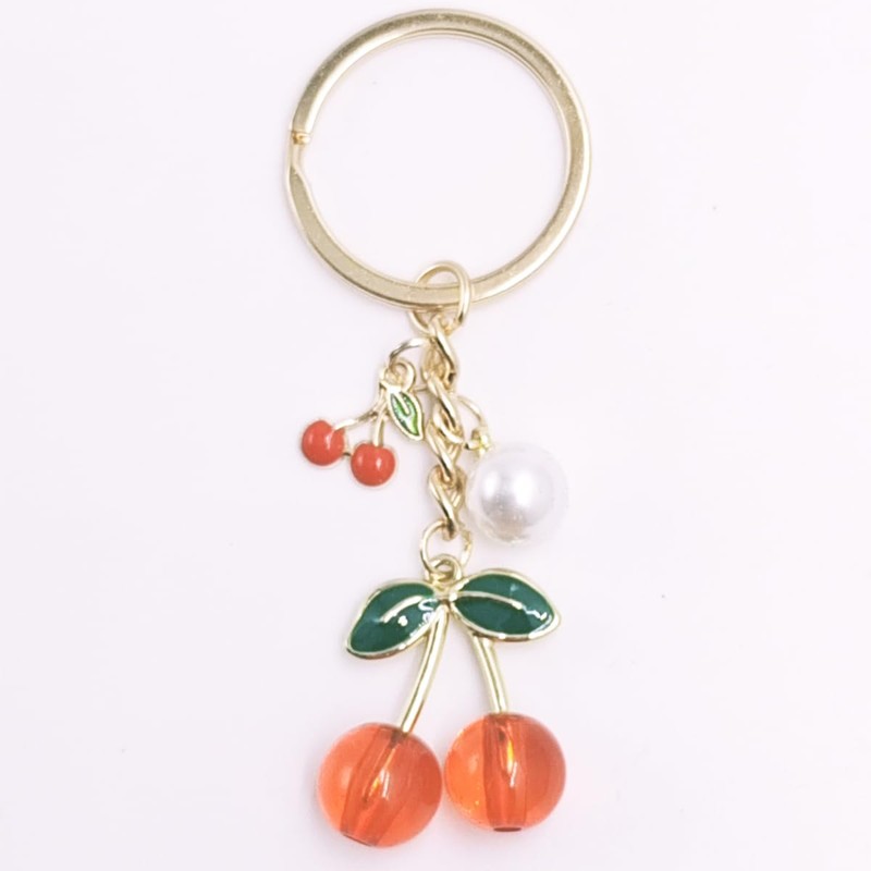 jtkdxqs Cherry Bag Charm Cherry Keychain Accessory for Purses and
