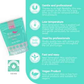 Next Generation Wax Aloe Vera | Professional Hot Wax Beads 800g | Stripless Hard Beans | Hair, Face, Bikini & Body Removal Waxing Pearls | Nose Wax | Eyebrow Wax | Wax Pellets for Sensitive Skin