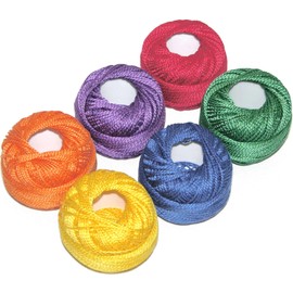 Presencia Finca Perle Cotton Size #8 Thread Sampler Pack for Sashiko, Embroidery, and Quilting (Crayon)