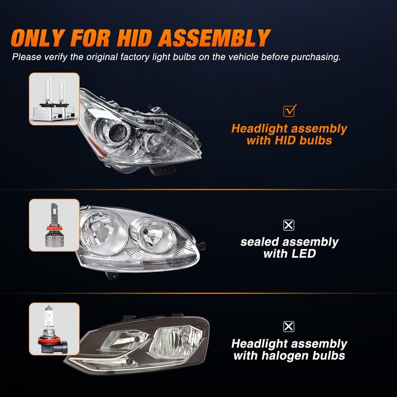 Nilight D3S HID Headlight Bulbs, Super Bright D3S HID Bulb