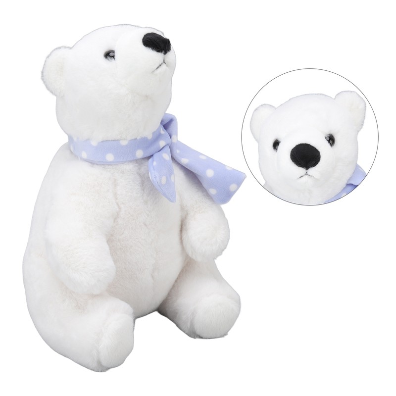 White Bear Stuffed Baby Soft Comfortable Cream Animal Plush Sleep