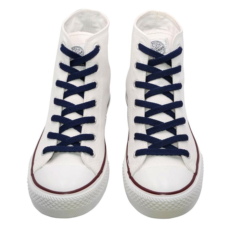 VSUDO VSUDO 100 cm Flat Shoe Laces for Trainers, Navy