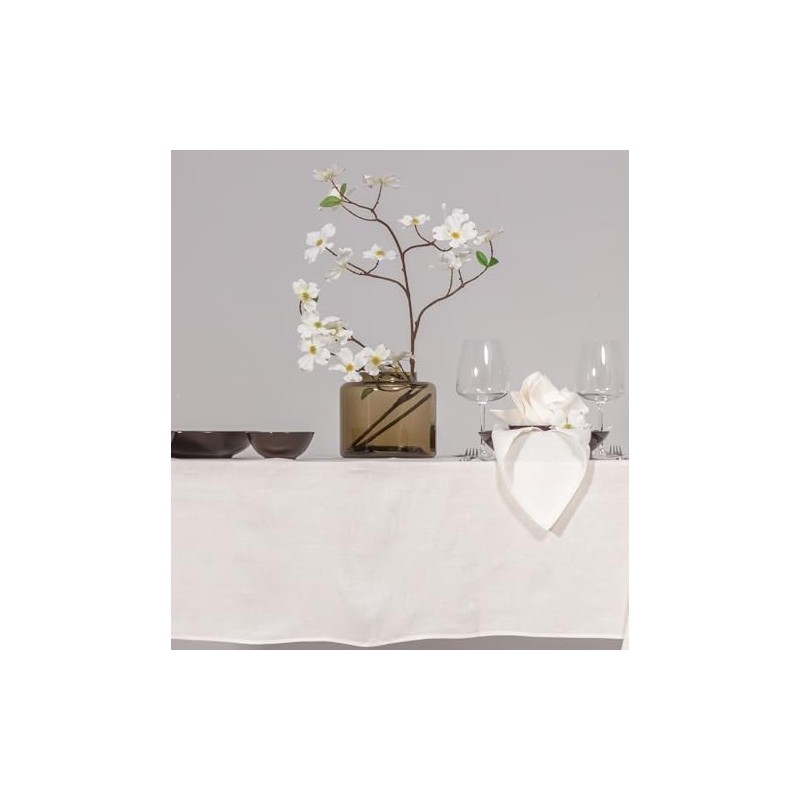 Ger3as 100% Linen Tablecloth - High Quality Fabric Tablecloth for