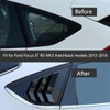 Car Rear Window Louvers, Gloss Black Rear Window Blinds Shutter