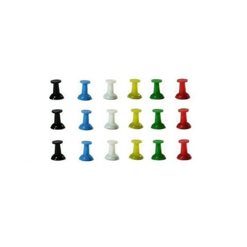18 Memo Magnets Fridge Mini Magnet Push Pin Notice White