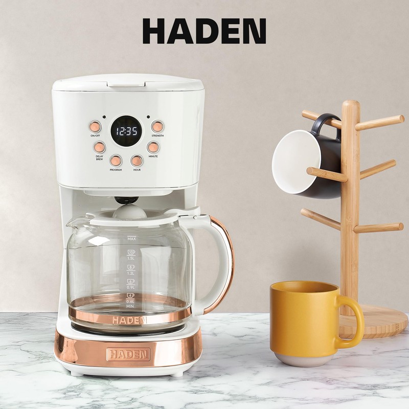Haden Coffee Machine, 12 Cup Programmable Drip Coffee Maker with