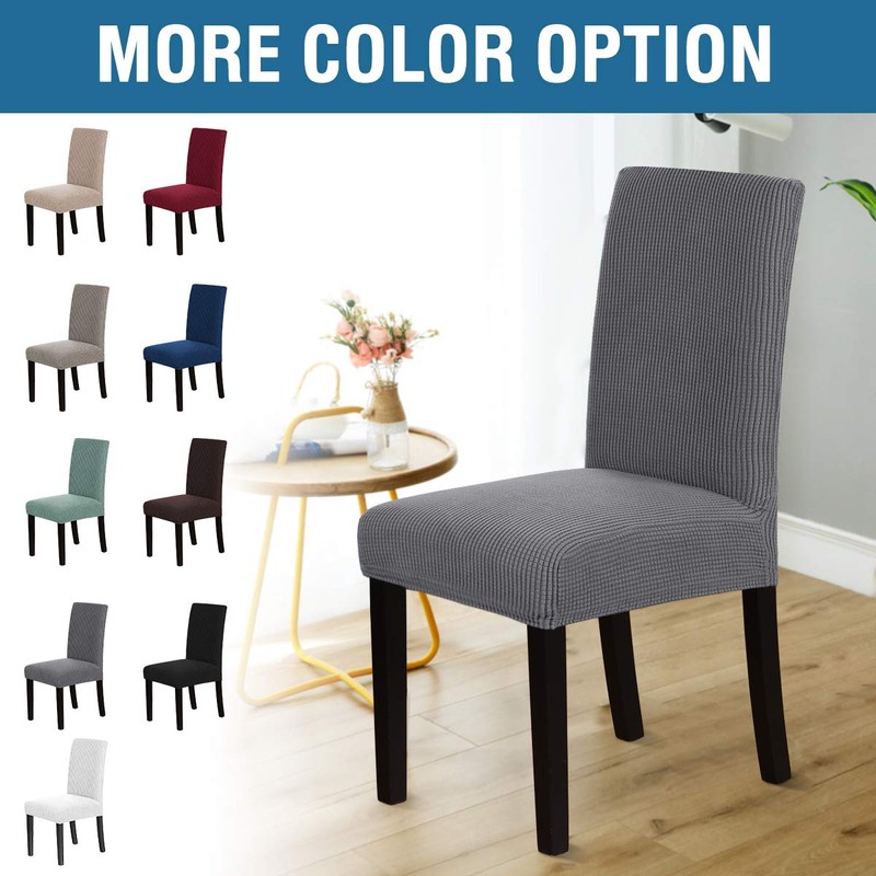 Smarcute 2 Pack Stretch Dining Room Chair Slipcovers Sets, Stretch