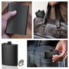 2 Pack Hip Flasks for Liquor, 8 Oz & 12