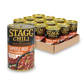 STAGG Chipotle Beef Chili with Beans, 15oz, 12 Pack