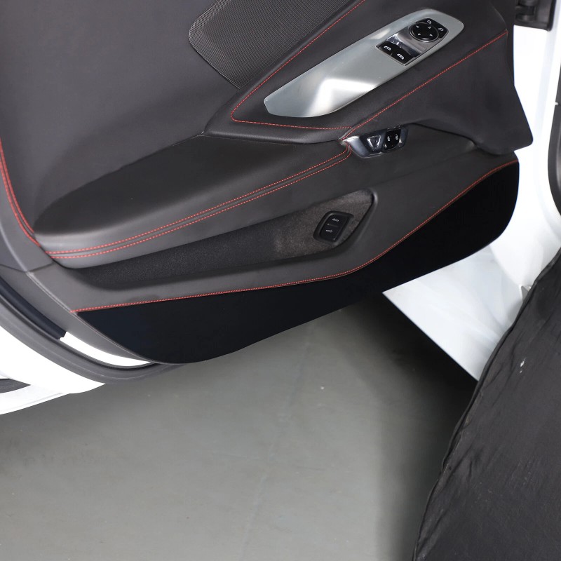 Nicecar88 Fits For Corvette C8 2020-2023 PVC Black Bottom Door