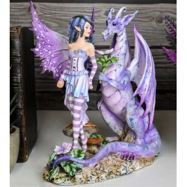 Ebros Gift Amy Brown Romantic Twilight Dragon Courting Fairy Figurine Dragons Are Romantic
