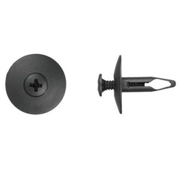 MAIN ST COLLECTIVE 50Pcs Black Nylon Interior Trim Retainers – 1/4" Hole, 7/8" Stem Length, Phillips Screw – Durable Car & Auto Clips for Repair - Compatible with Ford # N-804837-S