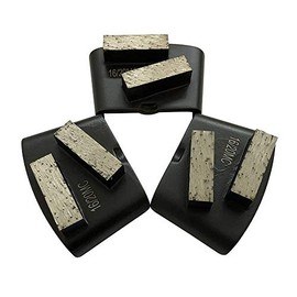 Diamond Grinding Tooling Designed for Husqvarna EZ Change and HTC Greyline/Professional Grinder, 2 Segments, Set of 3, Medium Bond, 18/20 Grit