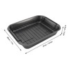 Roast Pan with Rack Rectangle Broiling Pan Carbon Steel Iron