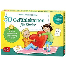 30 Gefühlekarten für Kinder: Sozial-emotionale Entwicklung fördern. Emotionen beschreiben und ausdrücken. Lösungen finden, Empathie lernen. Mit ... und innere Balance. 30 Ideen auf Bildkarten)