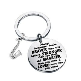 BNQL Saxophone Keychains Saxophone Lover Gifts for Saxophone Player Gifts Saxophone Gifts Sax Gifts Saxophone Charm Key Ring (Saxophone Keychain)