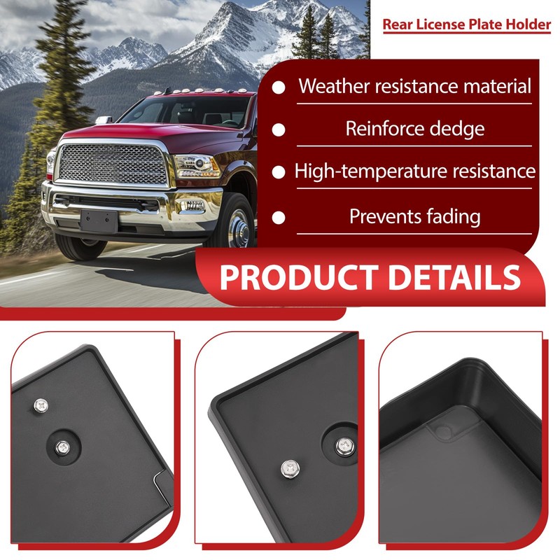 JMTAAT Front License Plate Holder Bracket Compatible with 2018 Dodge