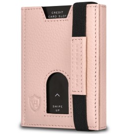 Von Hessen Slim Wallet with RFID Protection – Card Case for Men and Women – Mini Leather Wallet – Small Wallet – Wallet, rose