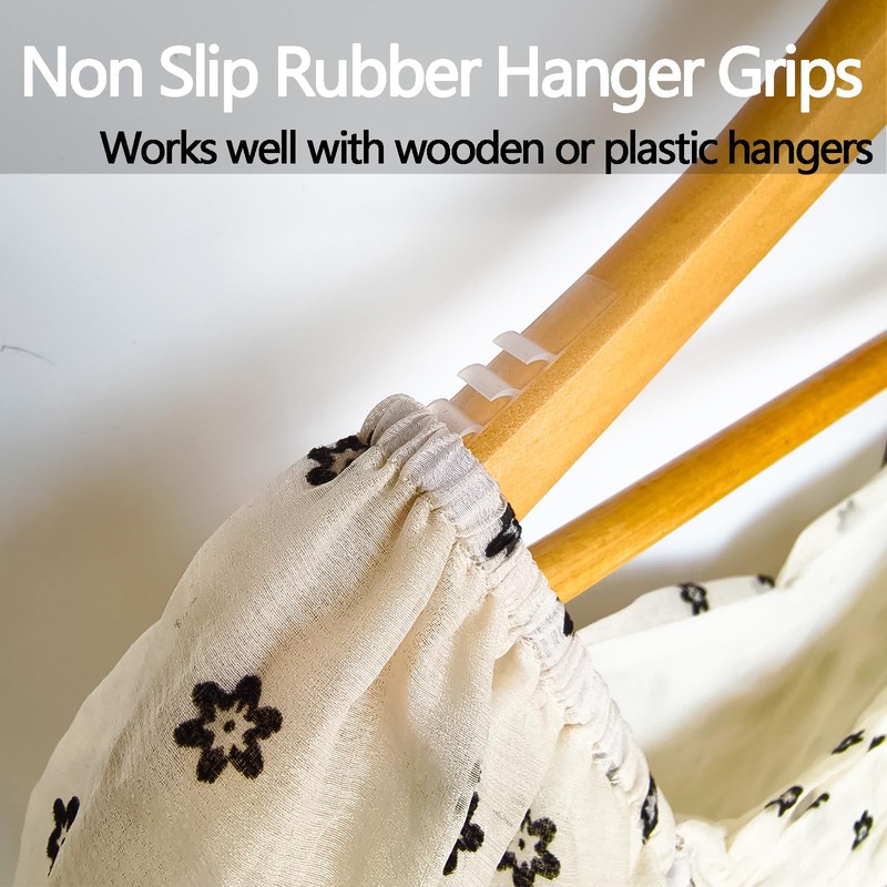 Snnshun 200 Pack Non-Slip Hanger Rubber Grips - Clear Strips,