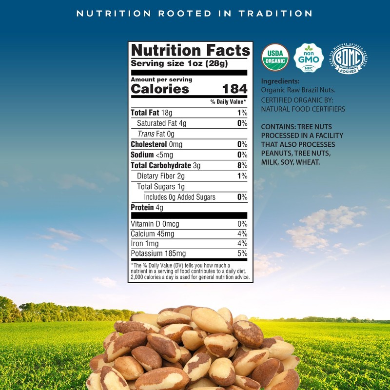 CROP BY POP - Organic Raw Brazil Nuts (16 Oz