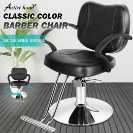 Artist Hand Hydraulic Barber Chair Black Salon Tattoo Chair Salon Equipment for Hair Stylist