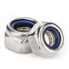 M6 Nylon Insert Lock Nuts, M6-1.0 Nylon Locknuts 304 Stainless