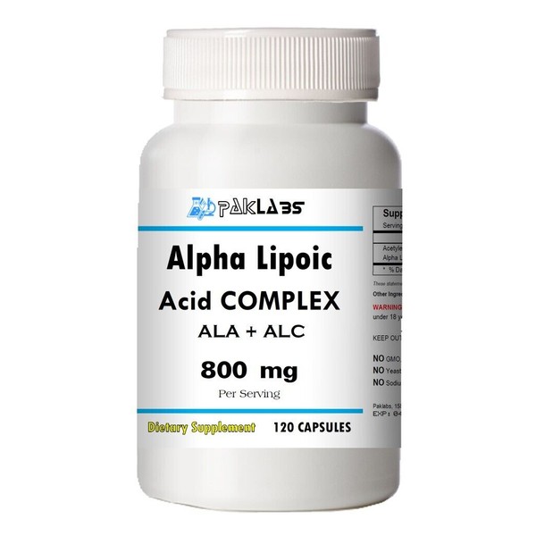 ALA+ALC Complex 900mg Alpha Lipoic Acid Acetyle L-Carnitine BIG BOTTLE 120 Caps