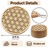 Flower of Life Wooden Coasters for Crystal Displays & Home