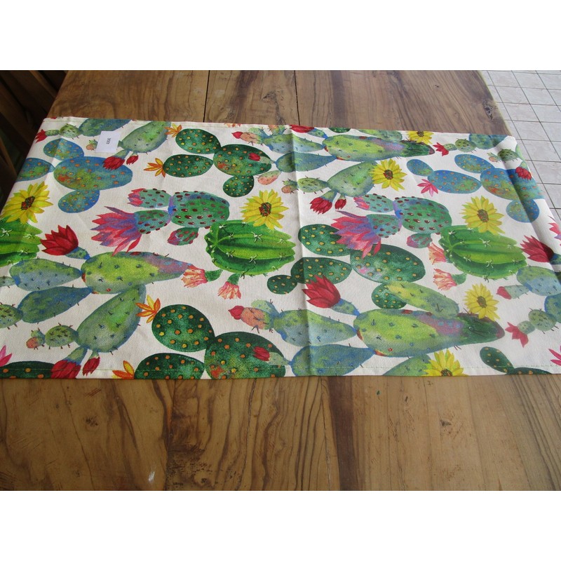 Set of 3 Tea Towels Cactus Design 100% Cotton Made
