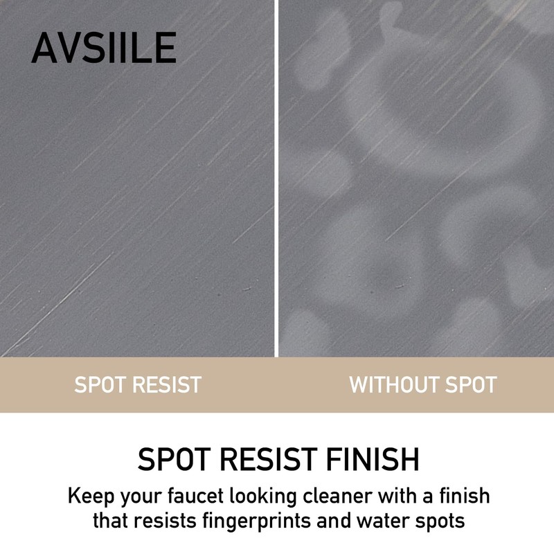AVSIILE LED Bathroom Sink Faucet, Chrome Waterfall Single Hole Handle