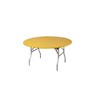 Kwik-Covers 48" Round Fitted Plastic Table Covers, Bundle of 5