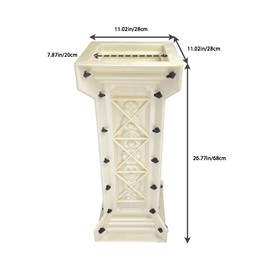 DIYUNIMOULD Concrete Balcony Mold, 26.78 Inches Balcony Spacing Column Mold for Garden Park Balcony Decoration (Floret), White