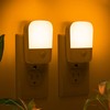 Amber Night Lights Plug into Wall, 2 Pack LED Bedroom