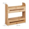 Relaxdays Bamboo Spice Rack, 2 Levels, H x D x