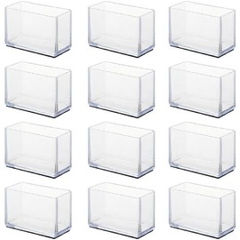 12pcs Rectangle PVC Chair Leg Caps Clear Furniture Feet Pads for Hardwood Floors Table Leg Caps White (20x30mm)