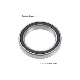 uxcell 6806-2RS Deep Groove Ball Bearing 30x42x7mm Double Sealed Chrome Steel Bearings 1-Pack