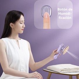 FUNTOCA Mini Plancha de Vapor para Viaje, Vaporizador de Ropa Portatil Seco y Húmedo, 110V Plancha de Mano Portátil para Ropa, 100ml Vaporizador Máquina de Planchar de Mano para Hogar, Viajes (Morado)