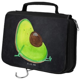 Mr. & Mrs. Panda Avocado Pregnant Toiletry Bag, gray, Hand drawn