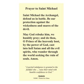 Prayer to Saint Michael  - Laminated Holy Card