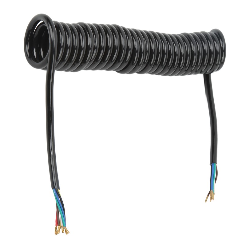 Trailer Extension Coiled Cable 12.8ft 20AWG 7 Core Polyurethane Copper