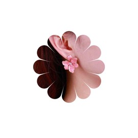 Inateannal Large Flower Earrings Red Enamel Flower Earrings Flower Crystal Stud Earrings Vintage Big Floral Earrings Enamel Flower Petal Earrings Statement Flower Drop Earrings