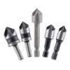 Aracombie 5pcs 5 Flutes 82 Degree Counterbore Drill Bit Set