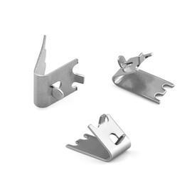 920158 Freezer Shelf Clip 8Pack Fridge Cooler Shelf Support clips Square Buckles Clips Stainless Steel Shelf Clip Replacement Part for Refrigerator（1.5mm Thicker） (8PCS)