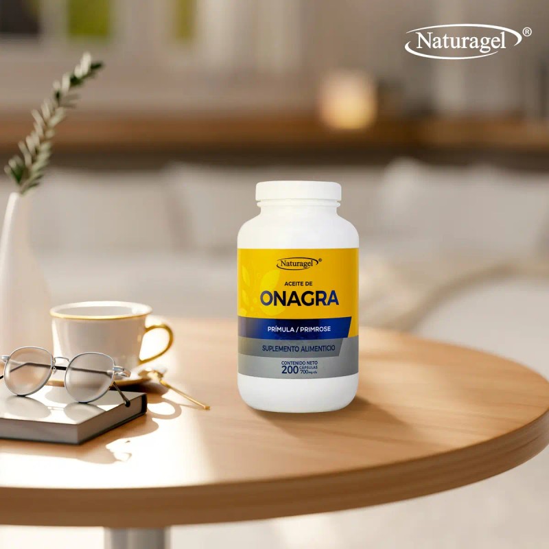 Naturagel Aceite Onagra 350g 200 Cápsulas Suplemento Sabor