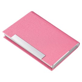 sundee Business Card Holder, Professional Metal Card Holder for Women Men Slim Name ID Credit Card Holder with Magnetic Portable Stylish Wallet for Social Purposes, 24023 Jg-pink, Minimalist