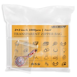 UFCOELPT 1000 Count 2x3 Small Plastic Bags, Resealable Mini Zip Baggies, 2mil Reclosable Tiny Zipper Lock Bags for Jewelry, Pills
