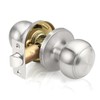 Probrico Brushed Satin Nickel Flat Ball Round Interior Door Handles