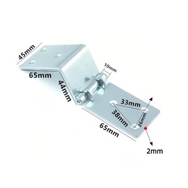 2 Pieces Sliver Folding Hinge for Wood Box,Iron Door Hinges Flap Hinge for Cabinet,Table,Gate,Window