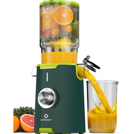 LINKChef Cold Press Juicer Machines for Vegetables and Fruits, 4.35" Wide Chute Masticating Juicer with Pulp Separator, Easy to Clean, BPA-Free, Compact Electric Slow Juice Extractor for Whole Fruit